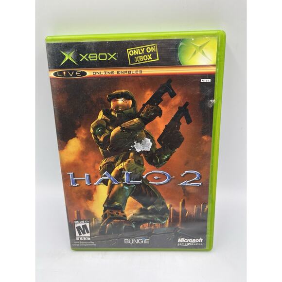 Halo 2 BLACK LABEL (Microsoft Original Xbox, 2004) CIB Complete Tested Works - Picture 1 of 10